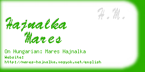 hajnalka mares business card